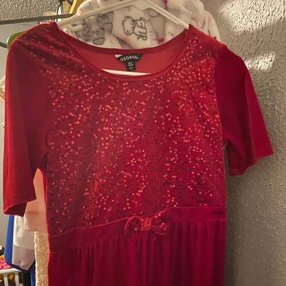 girls red xmas dress